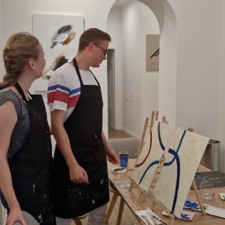 Sip & Paint / Malparty in München: Mal Dein eigenes Kunstwerk in einer echten Galerie 4