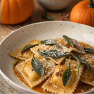 Fall Into Pasta : raviolis à la citrouille et sauce au beurre noisette - Charlotte 1