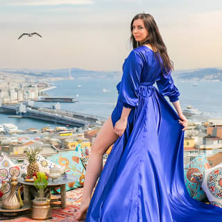 Uçan Elbise ile İstanbul Çatı Fotoğraf Çekimi 8