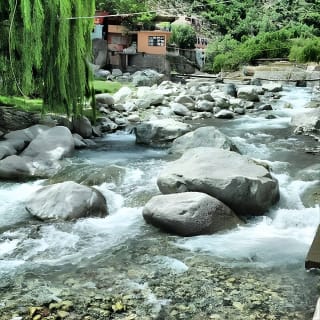 Promenade à dos de chameau à Agafay et vallée de l'Ourika dans les montagnes de l'Atlas 5