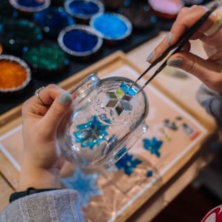 Mosaic Art Classes Tampa: Turkish Lamp Workshop 3