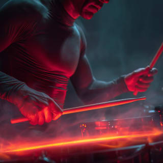 Los tambores Colorbeat: Bandas sonoras de películas en un espectáculo de luz de tambores 5