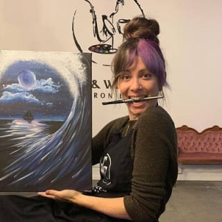 Adults Art and Wine Class in Byron Bay 10