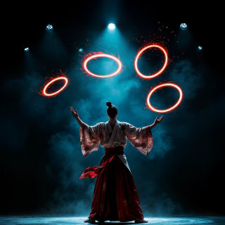 Glow Circus: A Japanese-Inspired Neon Circus Show 3