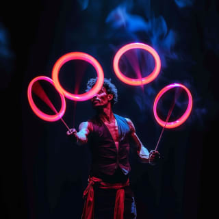 Glow Circus: A Japanese-Inspired Neon Circus Show 5