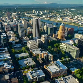 Airplane Flight Tour over Portland, Oregon 4
