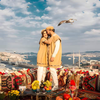 Uçan Elbise ile İstanbul Çatı Fotoğraf Çekimi 15