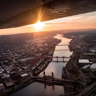 Airplane Flight Tour over Portland, Oregon 6