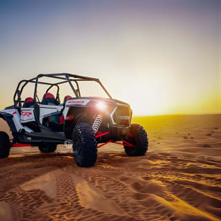 Polaris 1000CC 4Seater Buggy Rental in an open Desert Safari 5
