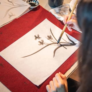 Clase de pintura con tinta japonesa 10
