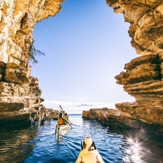 Hobart's Cliffs, Caves and Beaches Kayak Tour 1