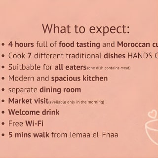 Cours de cuisine marocaine avec visite du marché et repas  3