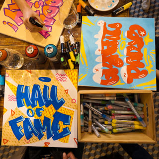 Atelier Graffiti sur toile 1