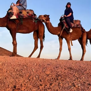 Coucher de soleil & Dîner dans le désert Agafay Marrakech avec les chameaux 11