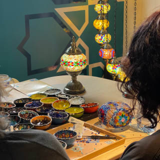 Mosaic Art Classes Franklin: Turkish Lamp Workshop 4