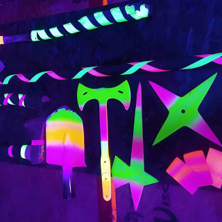 Axe Throwing Las Vegas Neon 2