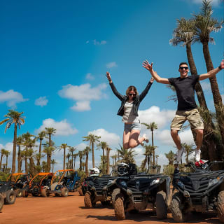 Coucher de soleil en quad dans la palmeraie de Marrakech  3