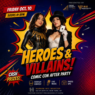 Heroes & Villains 2026: Comic Con Annual After Party at Harbor Rooftop in NYC 1