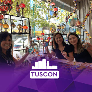 Mosaic Art Classes Tucson: Turkish Lamp Workshop 1