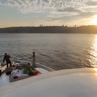 Istanbul Bosphorus Sunset Cruise with Wine on a Luxury Yacht 17