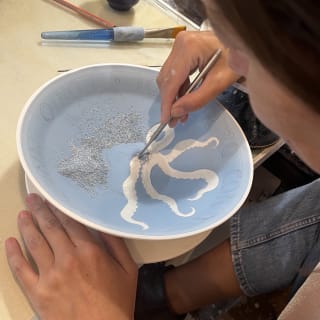 Create Your Own Sgraffito Porcelain Dish 5