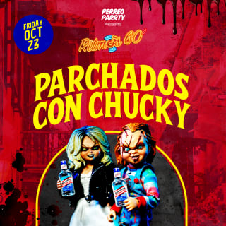 Parchados con Chucky Halloween Colombian Costume Parrty at Ritmos 1