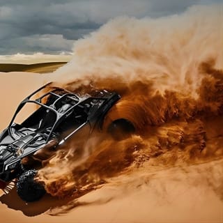 Polaris RZR 1000 عربة الكثبان الرملية ذات القيادة الذاتية في الصحراء 7