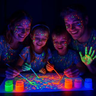 PINTA LUZ – Laboratorio di pittura al neon per bambini e famiglie 2