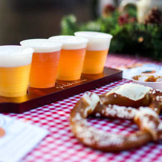 Beer Flight at the German Christmas Village 1