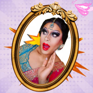 British Drag Comedian Lady Bushra at Don't Tell Mama in NYC 1