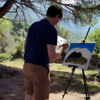 Paint outdoors in Deià by the sea 2