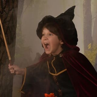 Witch Costume Photo Shoot - Olde Salem Village theatrical set 3