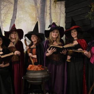 Witch Costume Photo Shoot - Olde Salem Village theatrical set 12