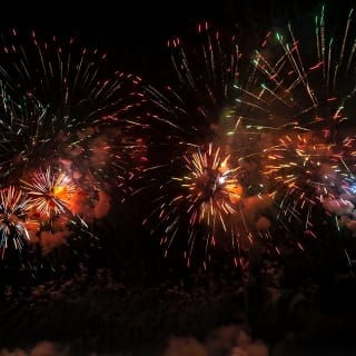 Destin Harbor Firework Show by Boat 2