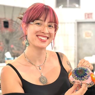 Mosaic Art Classes Coral Gables: Turkish Lamp Workshop 3