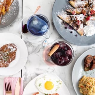 Pink Waffle & Mimosa Brunch at 2 Chix 1