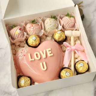 White Day Heart Lettering Chocolate & Strawberry Chocolate One-Day Class @ Jamsil 2