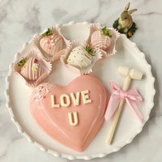 White Day Heart Lettering Chocolate & Strawberry Chocolate One-Day Class @ Jamsil 3