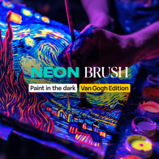 Neon Brush Van Gogh: The Starry Night Painting Workshop 1