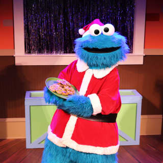 Cookie Decorating with Santa Cookie Monster