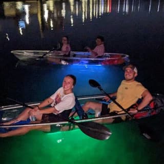 Glow in the Dark Clear Kayak or Clear Paddleboard in Paradise