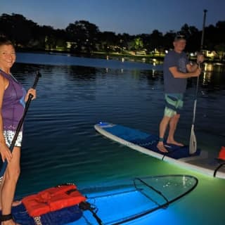 Glow in the Dark Clear Kayak or Clear Paddleboard in Paradise