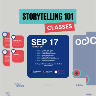 Storytelling 101 Course: Tuesdays - Starting Tuesday, September 17th