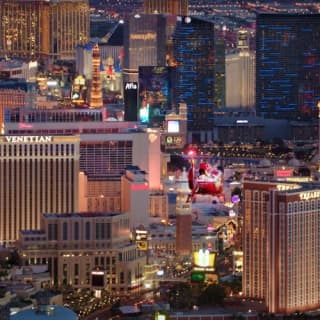 Helicopter Night Flight Over the Las Vegas Strip