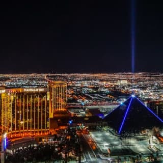 Helicopter Night Flight Over the Las Vegas Strip