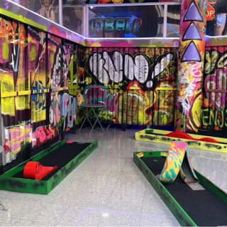 Minigolfe indoor no Porto