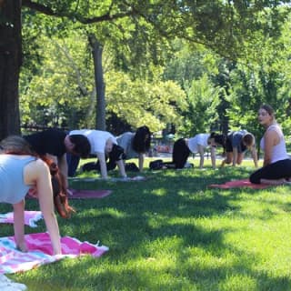 Central Park Yoga Class with a View in the Heart of New York City