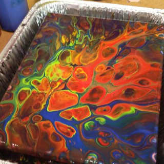 Acrylic Pour Painting Class in Estes Park, Colorado