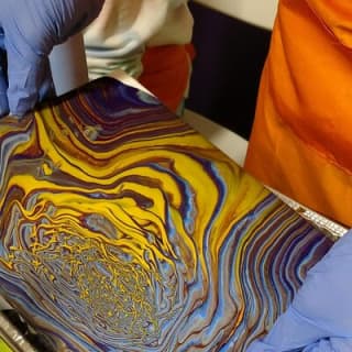 Acrylic Pour Painting Class in Estes Park, Colorado