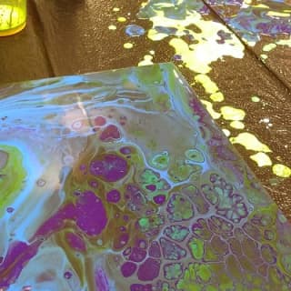 Acrylic Pour Painting Class in Estes Park, Colorado